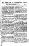 Kentish Weekly Post or Canterbury Journal Wed 29 Jul 1752 Page 1