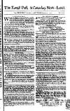 Kentish Weekly Post or Canterbury Journal Saturday 20 January 1753 Page 1