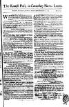 Kentish Weekly Post or Canterbury Journal Saturday 03 February 1753 Page 1