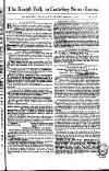 Kentish Weekly Post or Canterbury Journal Wednesday 07 February 1753 Page 1