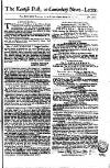 Kentish Weekly Post or Canterbury Journal Wednesday 14 February 1753 Page 1