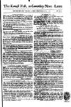 Kentish Weekly Post or Canterbury Journal Saturday 24 February 1753 Page 1