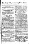 Kentish Weekly Post or Canterbury Journal Saturday 05 May 1753 Page 1