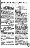 Kentish Weekly Post or Canterbury Journal Wednesday 13 June 1753 Page 1