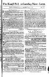 Kentish Weekly Post or Canterbury Journal Saturday 30 June 1753 Page 1