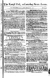 Kentish Weekly Post or Canterbury Journal Saturday 07 July 1753 Page 1