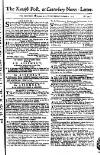 Kentish Weekly Post or Canterbury Journal Wednesday 03 October 1753 Page 1