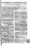 Kentish Weekly Post or Canterbury Journal Saturday 15 December 1753 Page 1