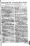 Kentish Weekly Post or Canterbury Journal Wednesday 26 December 1753 Page 1
