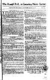 Kentish Weekly Post or Canterbury Journal Saturday 19 January 1754 Page 1