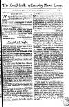 Kentish Weekly Post or Canterbury Journal Wednesday 30 January 1754 Page 1