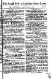 Kentish Weekly Post or Canterbury Journal Saturday 25 May 1754 Page 1