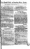 Kentish Weekly Post or Canterbury Journal Wednesday 29 May 1754 Page 1