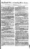 Kentish Weekly Post or Canterbury Journal Wednesday 07 August 1754 Page 1
