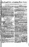 Kentish Weekly Post or Canterbury Journal Wednesday 04 September 1754 Page 1