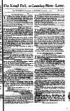Kentish Weekly Post or Canterbury Journal Saturday 07 September 1754 Page 1