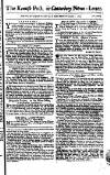 Kentish Weekly Post or Canterbury Journal Saturday 02 November 1754 Page 1