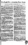Kentish Weekly Post or Canterbury Journal Saturday 09 November 1754 Page 1