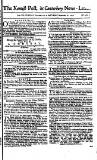Kentish Weekly Post or Canterbury Journal Saturday 16 November 1754 Page 1