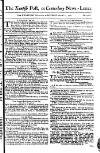 Kentish Weekly Post or Canterbury Journal Saturday 22 January 1757 Page 1
