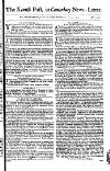 Kentish Weekly Post or Canterbury Journal Saturday 29 January 1757 Page 1