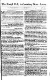 Kentish Weekly Post or Canterbury Journal Saturday 19 February 1757 Page 1