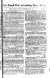 Kentish Weekly Post or Canterbury Journal Saturday 02 April 1757 Page 1