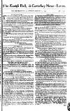 Kentish Weekly Post or Canterbury Journal Wednesday 04 May 1757 Page 1