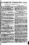 Kentish Weekly Post or Canterbury Journal Wednesday 10 August 1757 Page 1