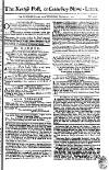 Kentish Weekly Post or Canterbury Journal Wednesday 02 November 1757 Page 1