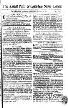 Kentish Weekly Post or Canterbury Journal Saturday 12 November 1757 Page 1