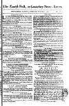 Kentish Weekly Post or Canterbury Journal Saturday 26 November 1757 Page 1