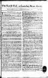 Kentish Weekly Post or Canterbury Journal Wednesday 14 December 1757 Page 1