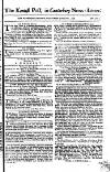 Kentish Weekly Post or Canterbury Journal Saturday 21 January 1758 Page 1