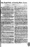 Kentish Weekly Post or Canterbury Journal Wednesday 08 February 1758 Page 1