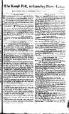 Kentish Weekly Post or Canterbury Journal Wednesday 15 March 1758 Page 1