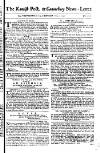 Kentish Weekly Post or Canterbury Journal Saturday 01 April 1758 Page 1