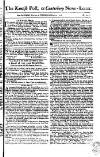 Kentish Weekly Post or Canterbury Journal Wednesday 24 May 1758 Page 1