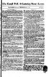 Kentish Weekly Post or Canterbury Journal Wednesday 28 June 1758 Page 1
