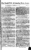 Kentish Weekly Post or Canterbury Journal Saturday 01 July 1758 Page 1