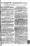 Kentish Weekly Post or Canterbury Journal Saturday 29 July 1758 Page 1