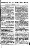Kentish Weekly Post or Canterbury Journal Wednesday 02 August 1758 Page 1