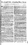 Kentish Weekly Post or Canterbury Journal Saturday 12 August 1758 Page 1