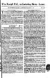 Kentish Weekly Post or Canterbury Journal Saturday 09 September 1758 Page 1