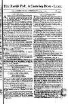 Kentish Weekly Post or Canterbury Journal Wednesday 01 November 1758 Page 1