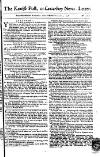 Kentish Weekly Post or Canterbury Journal Saturday 04 November 1758 Page 1