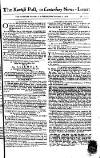 Kentish Weekly Post or Canterbury Journal Wednesday 08 November 1758 Page 1