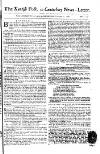 Kentish Weekly Post or Canterbury Journal Wednesday 15 November 1758 Page 1