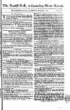 Kentish Weekly Post or Canterbury Journal Saturday 09 December 1758 Page 1