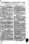 Kentish Weekly Post or Canterbury Journal Saturday 16 December 1758 Page 1